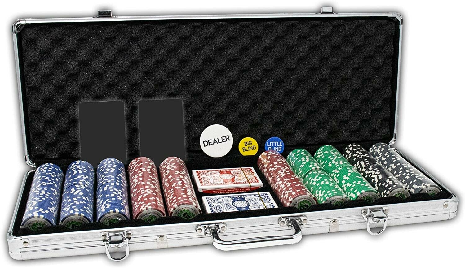 DA VINCI Casino Del Sol Poker Chip Set (500 chips) with Case & 2 Decks of Cards