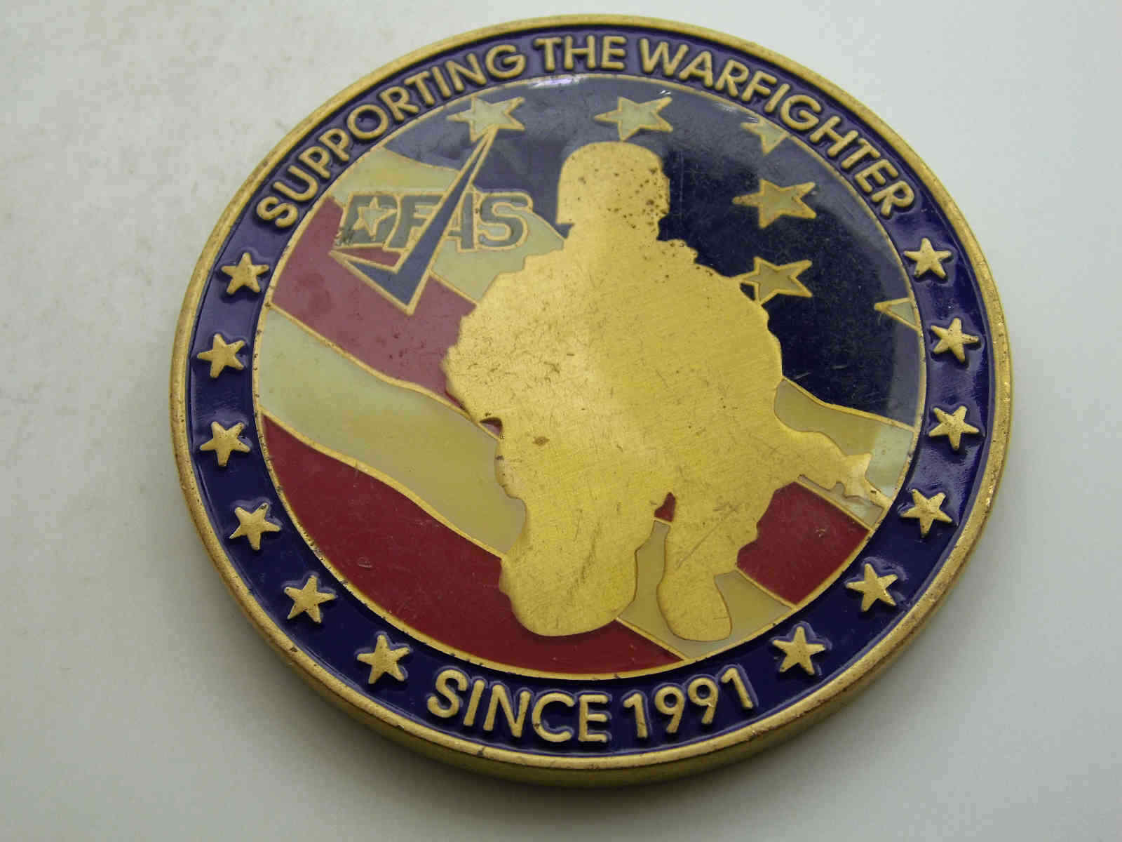 DEFENSE FINANCE AND ACCOUNTING SERVICE SUPPORTING THE WARFIGHTER CHALLENGE COIN