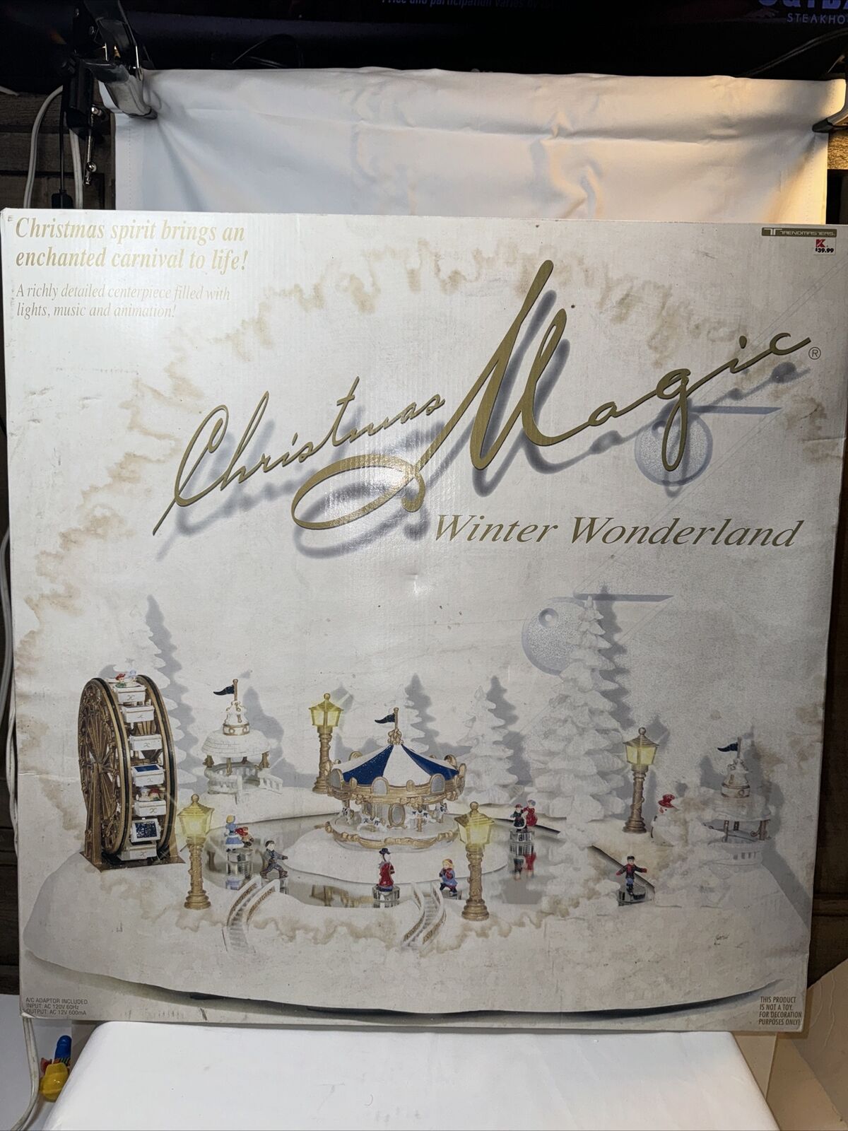Trendmasters Christmas Magic Winter Wonderland Musical Skating Rink Read Desc.