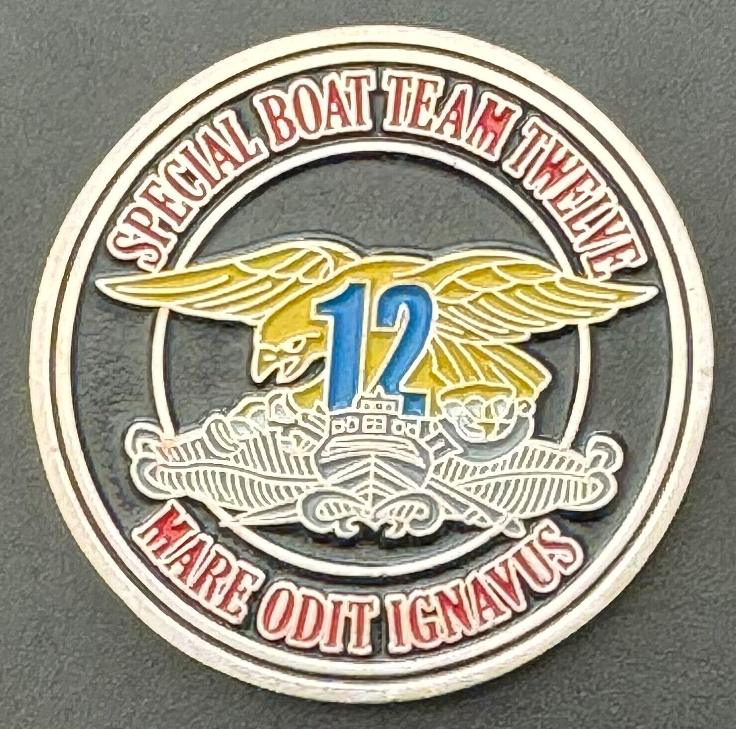 Special Boat Team 12 Challenge Coin Medal Token SBT-12 Navy Warfare CT-3