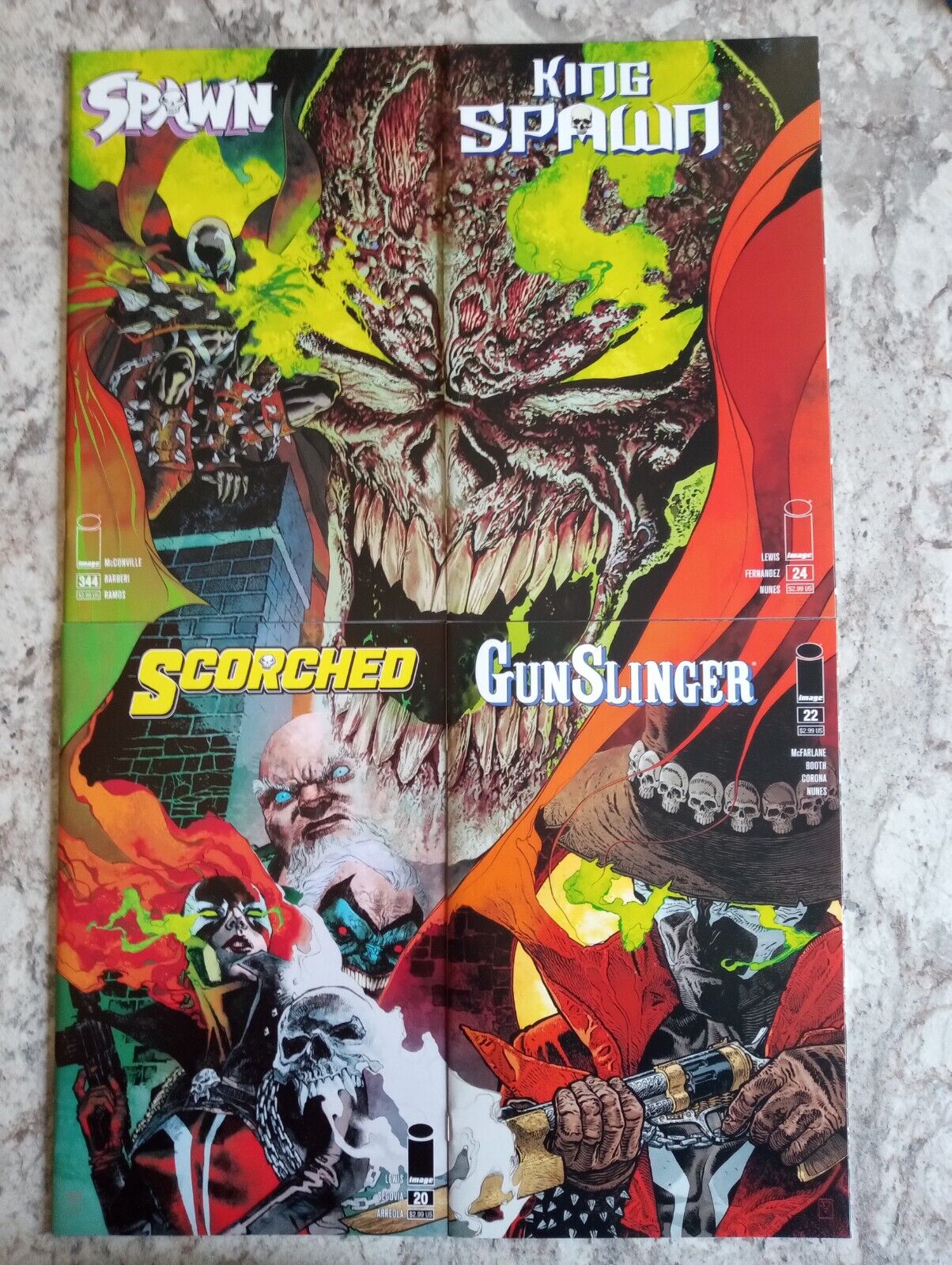 Spawn Williams III Connecting Variant Set NM King Spawn Gunslinger Scorched