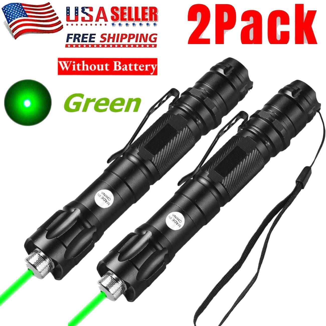 2Pack 6000Miles High Power Green Laser Pointer Pen Star Visible Beam 532nm Lazer