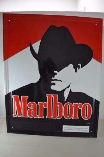 Marlboro Man Cowboy Metal Sign 1992 Phillip Morris Cowboy Sign, brand new in box