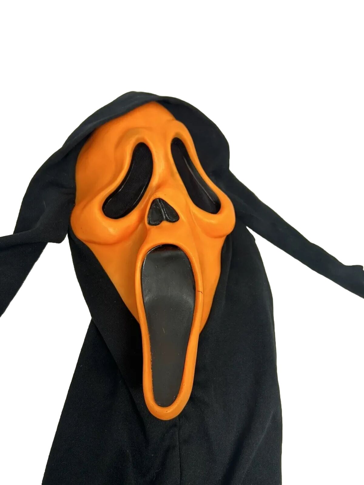 Vintage Easter Unlimited Orange Halloween GhostFace Mask-Scream-Fun World-Rare
