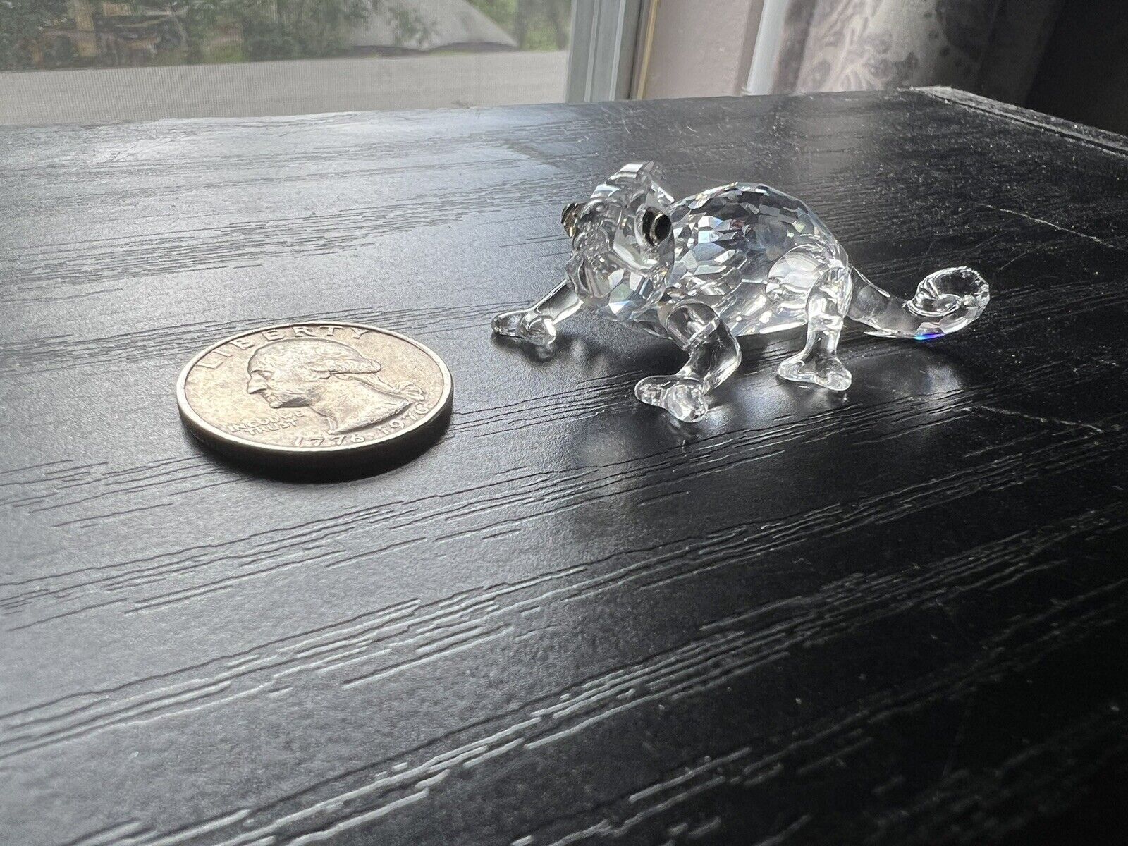 Swarovski Crystal, Small Chameleon Lizard Figurine, Box &COA