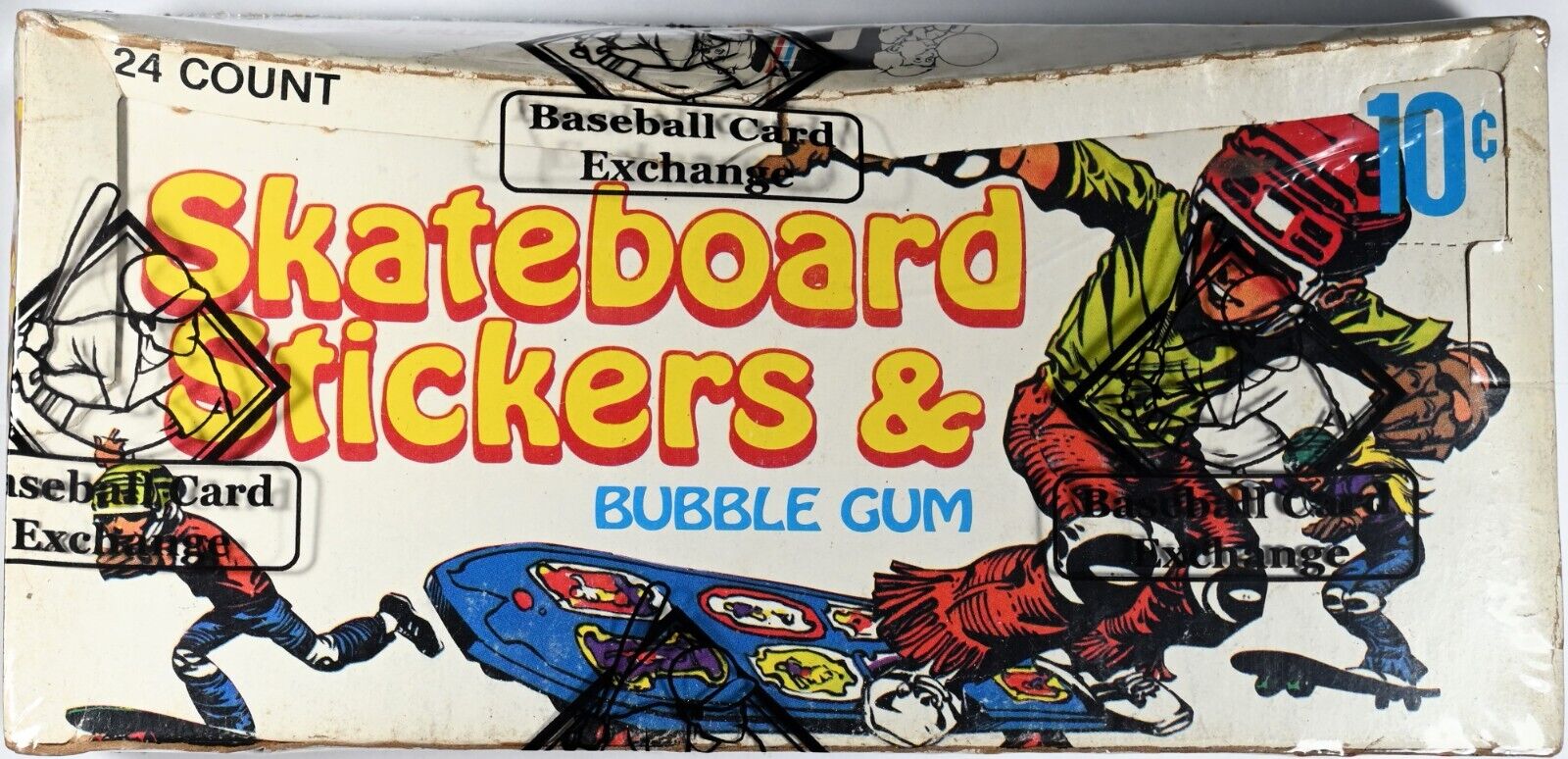 1976 Donruss Skateboard Stickers Unopened Bubble Gum Wax Box BCE Verified Seal