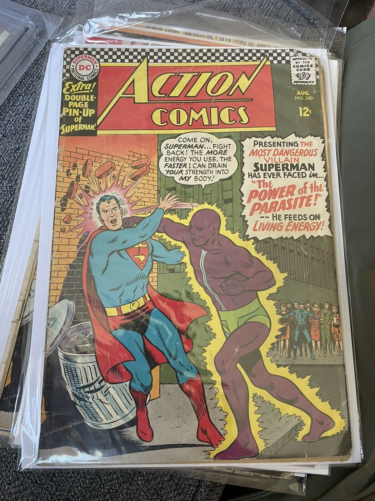 Action Comics 340 Grade.  First Appearance of Parasite. Two Copies
