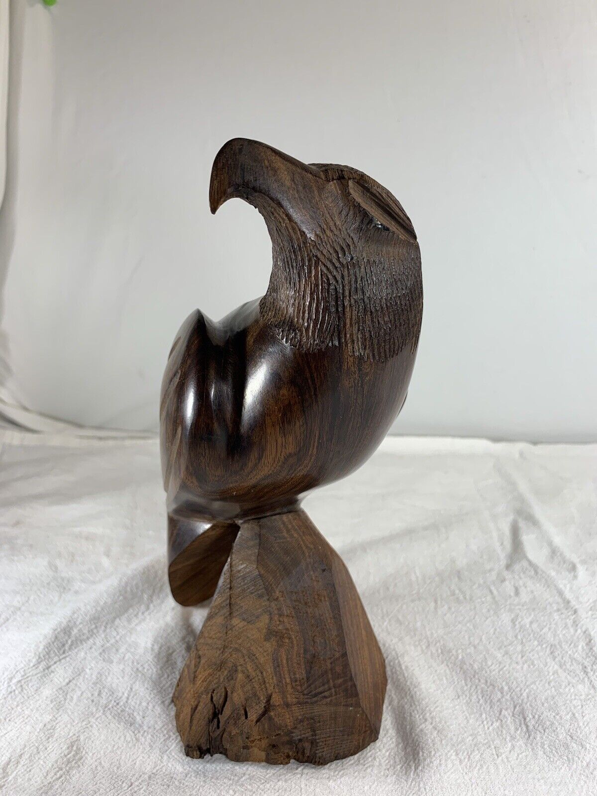 Vintage Hand Carved Eagle Bird Of Prey Ironwood Carving, Heavy, Very NICE
