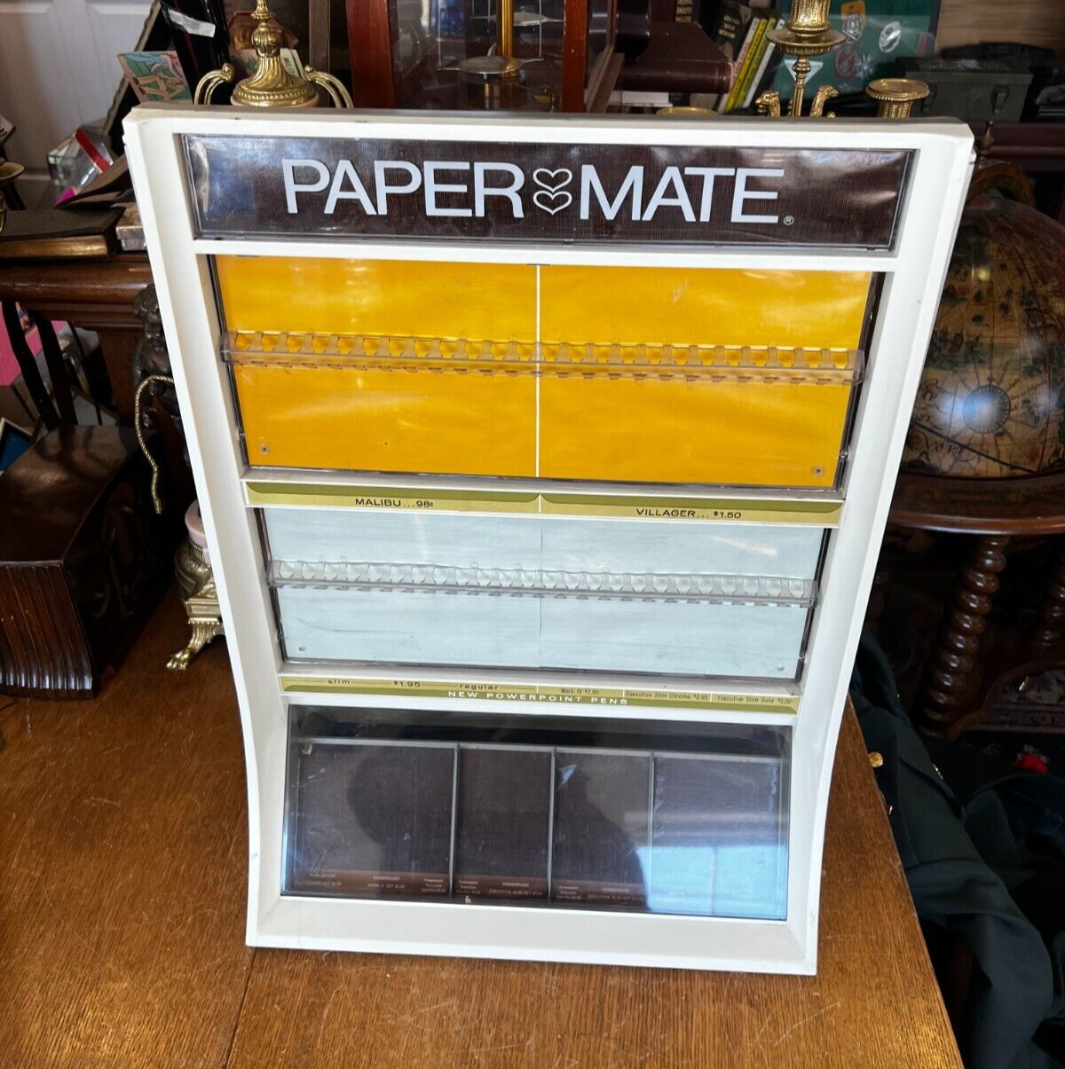 Vintage Paper Mate Pen Retail Counter Top Display Case