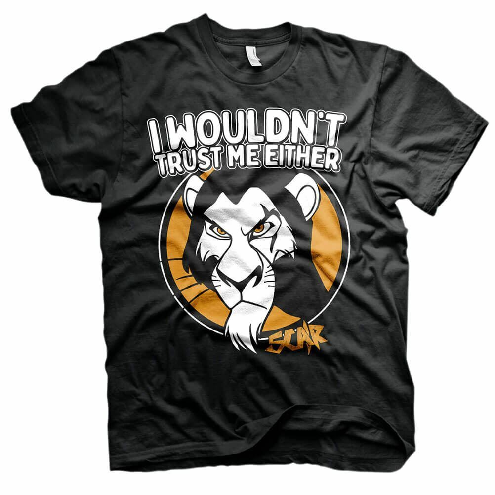 Mens Lion King Scar I Wouldn't Trust Me Either T-Shirt - Unisex Disney Adult Tee