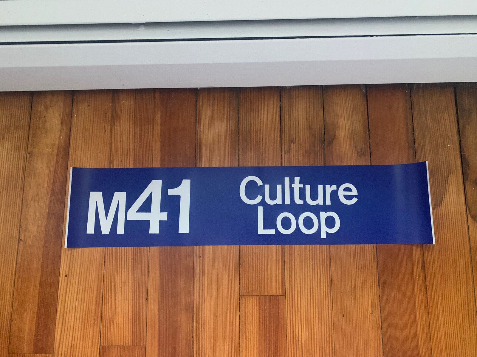 NY NYC BUS ROLL SIGN 1974 GM 4808 CULTURE LOOP MUSEUMS VINTAGE COLLECTIBLE