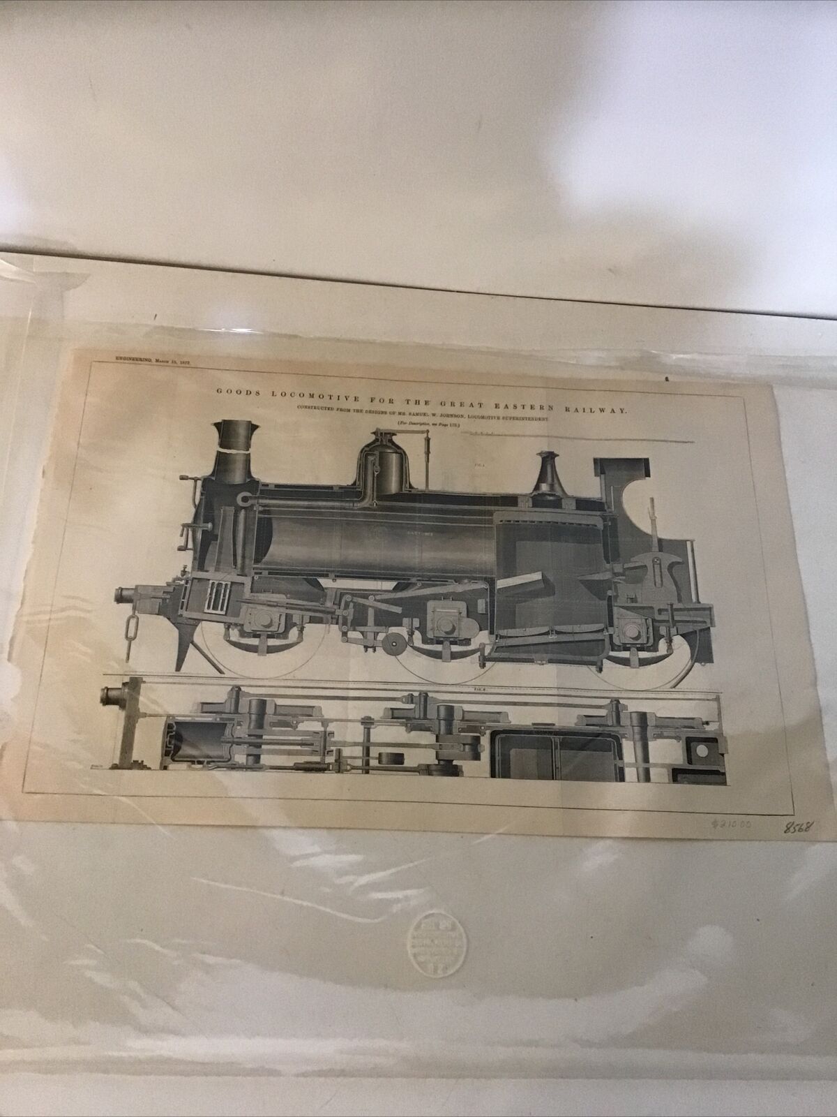 Goods Locomotive For The Great Eastern Railway Engineering March 15 1872 Johnson