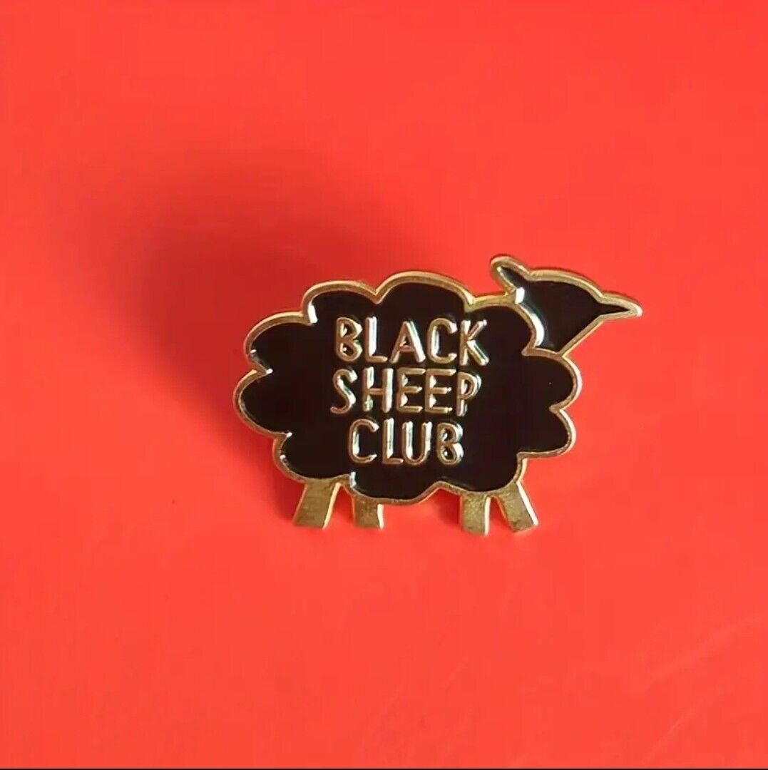 Black Sheep Club Sarcastic Funny Unique Brooch Hat/Lapel Pin