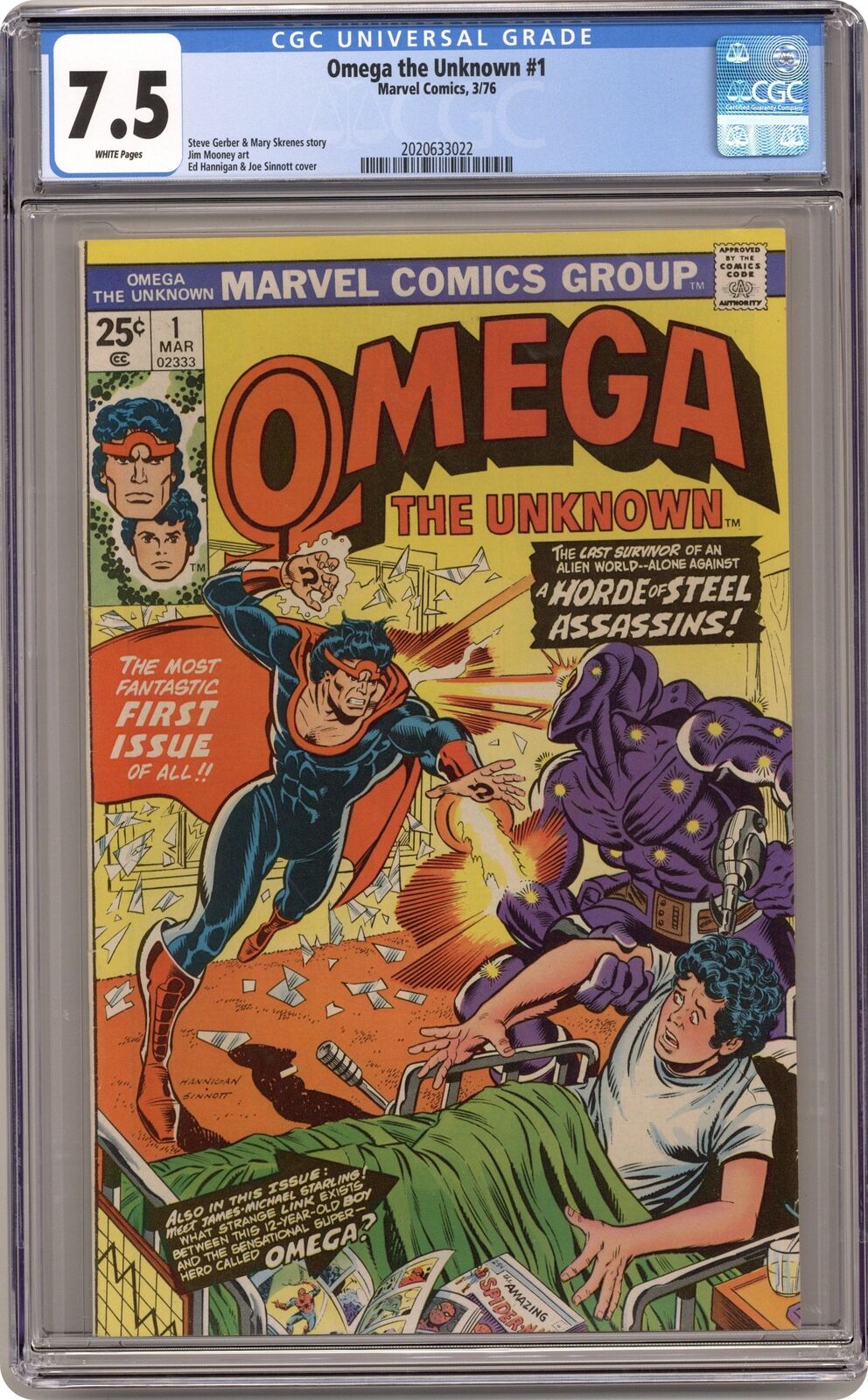 Omega The Unknown #1 CGC 7.5 1976 2020633022