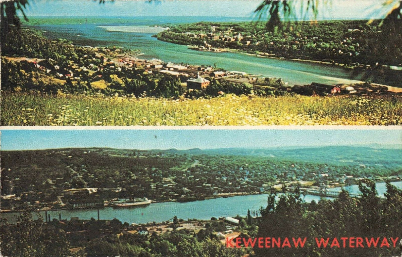 Postcard Keweenaw Waterway Land of Hiawatha Michigan