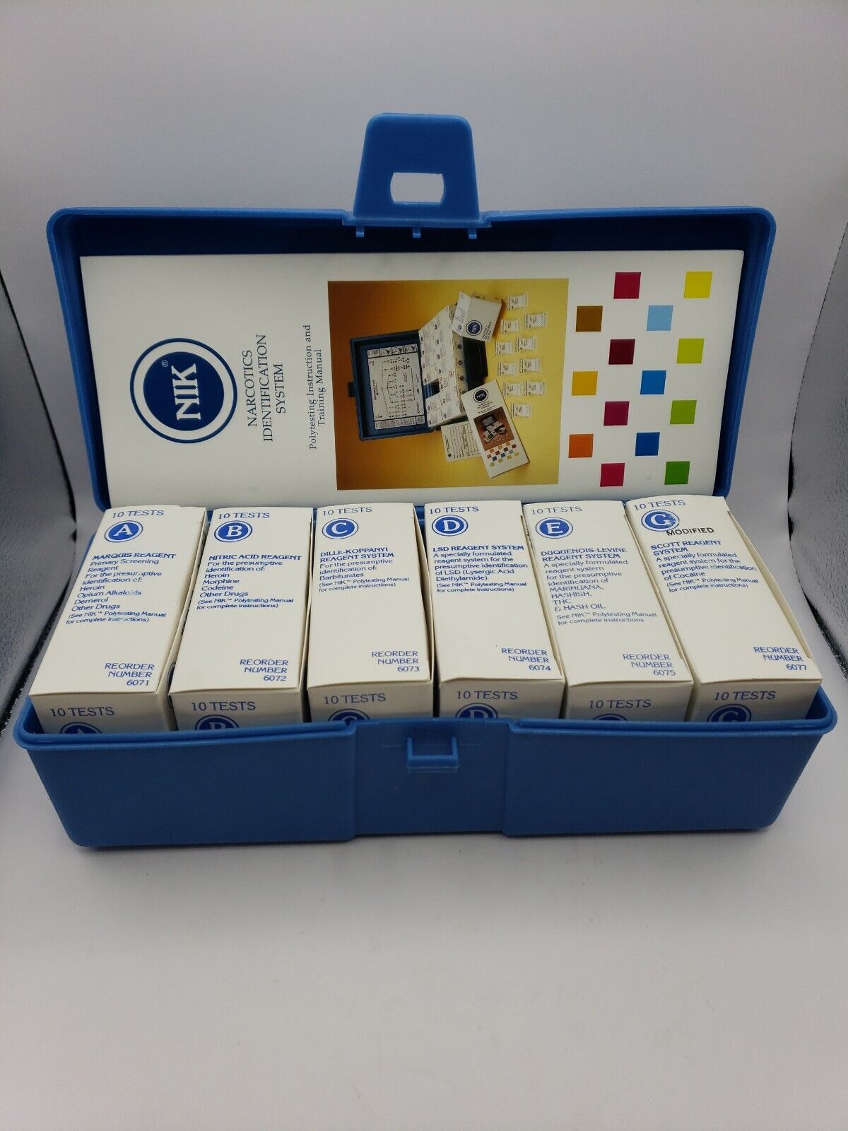 Vtg 1987? NIK 6060 Narcotics Identification System NarcoPouch + Manuals