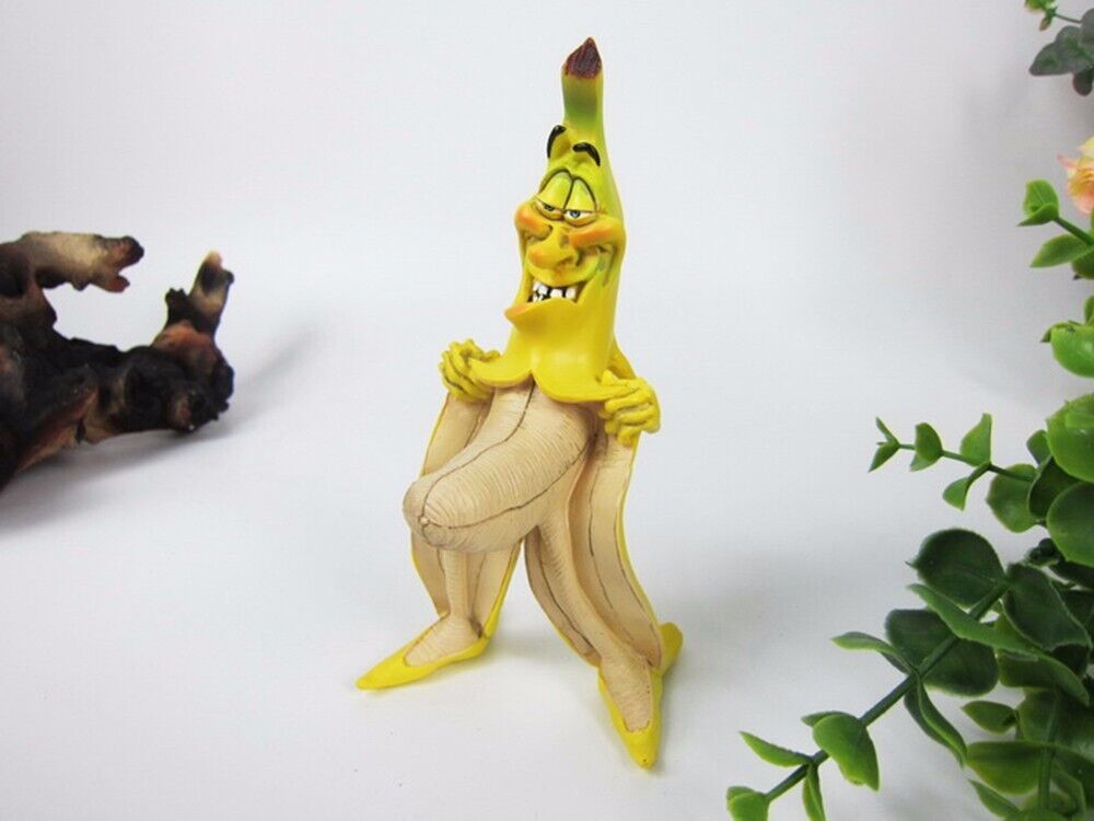 Flashing Banana Figure Bad Banana Man Adult Humor Rare Home Décor Resin Figurine