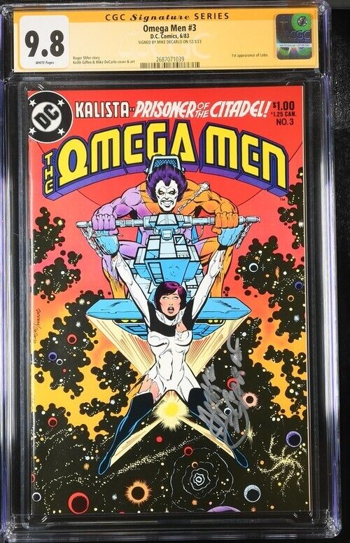 Omega Men #3 DC Comics CGC Signature Series 9.8 NM/MINT Signed Mike DeCarlo