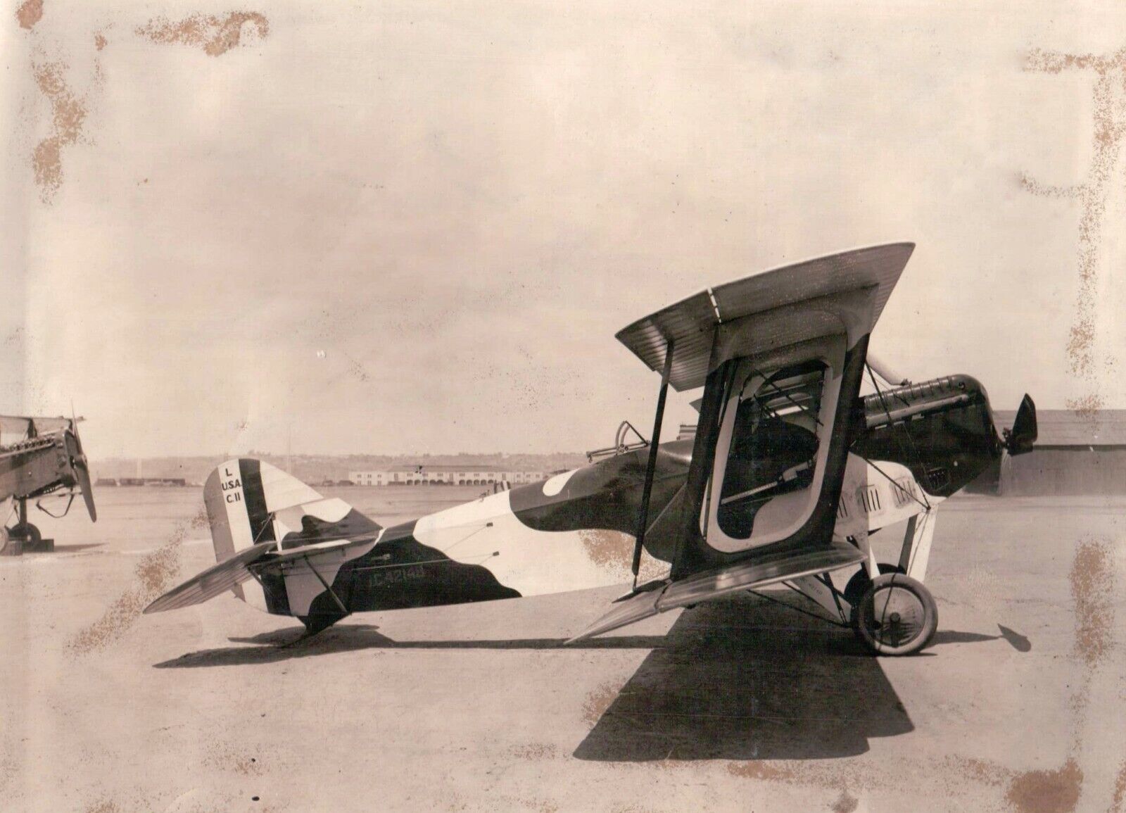 Vintage Old 1917 Photo of WWI Custom Thomas Morse Scout Biplane San Francisco 