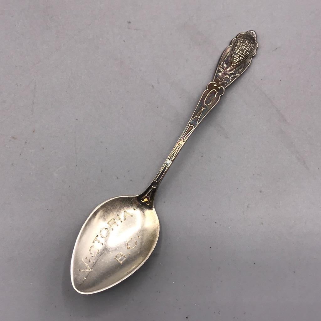 Vintage Victoria British Columbia Canada Sterling Silver Spoon