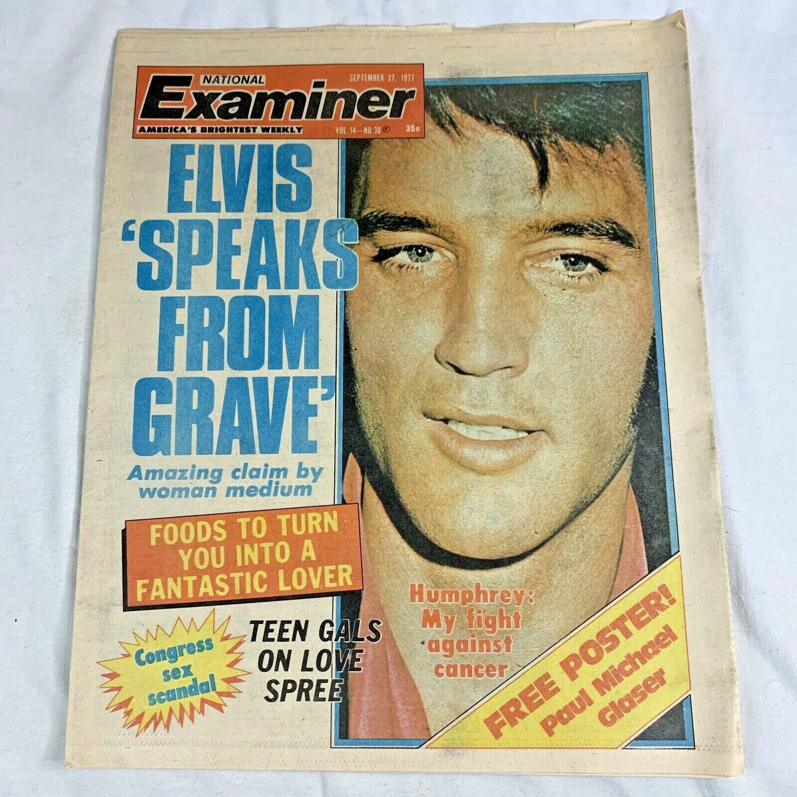 National Examiner Elvis Presley Speaks From Grave September 27, 1977