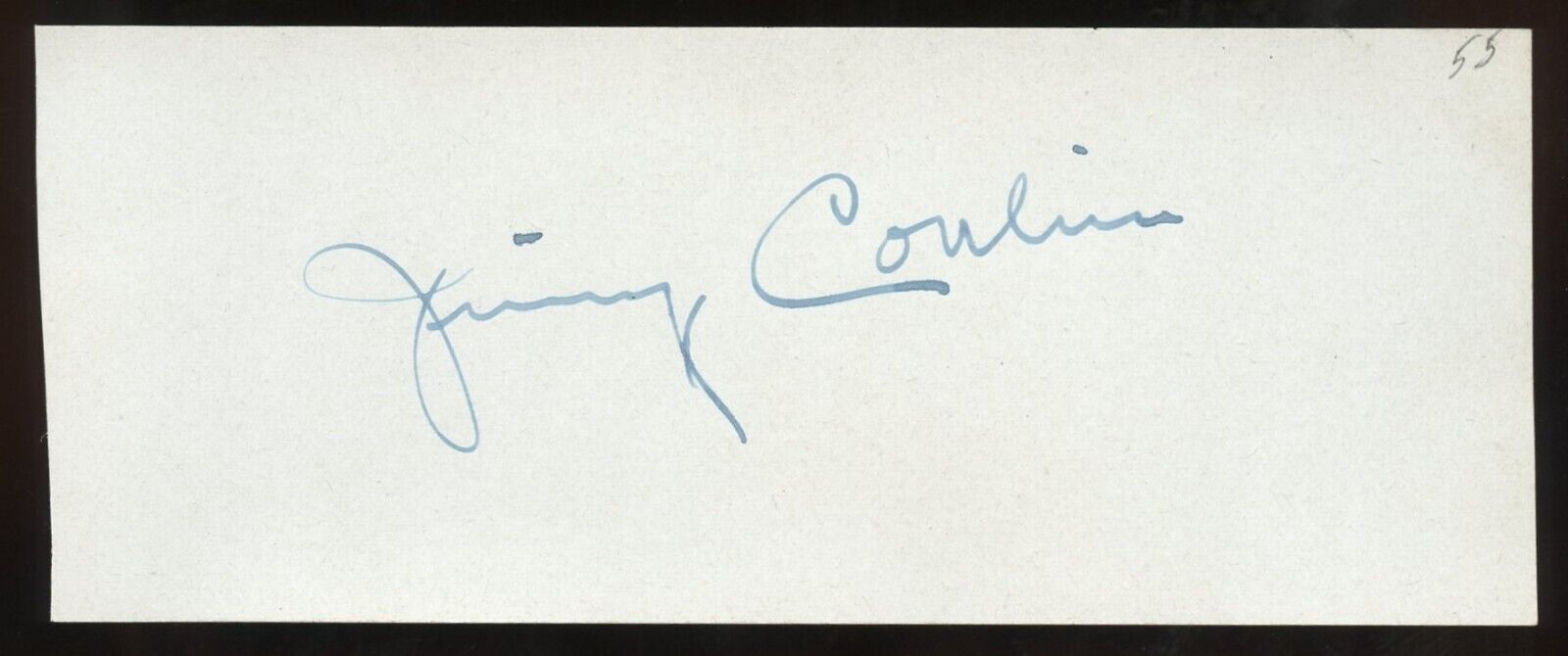 Jimmy Conlin d1962 signed autograph auto 2x5 cut Actor in My Little Chickadee