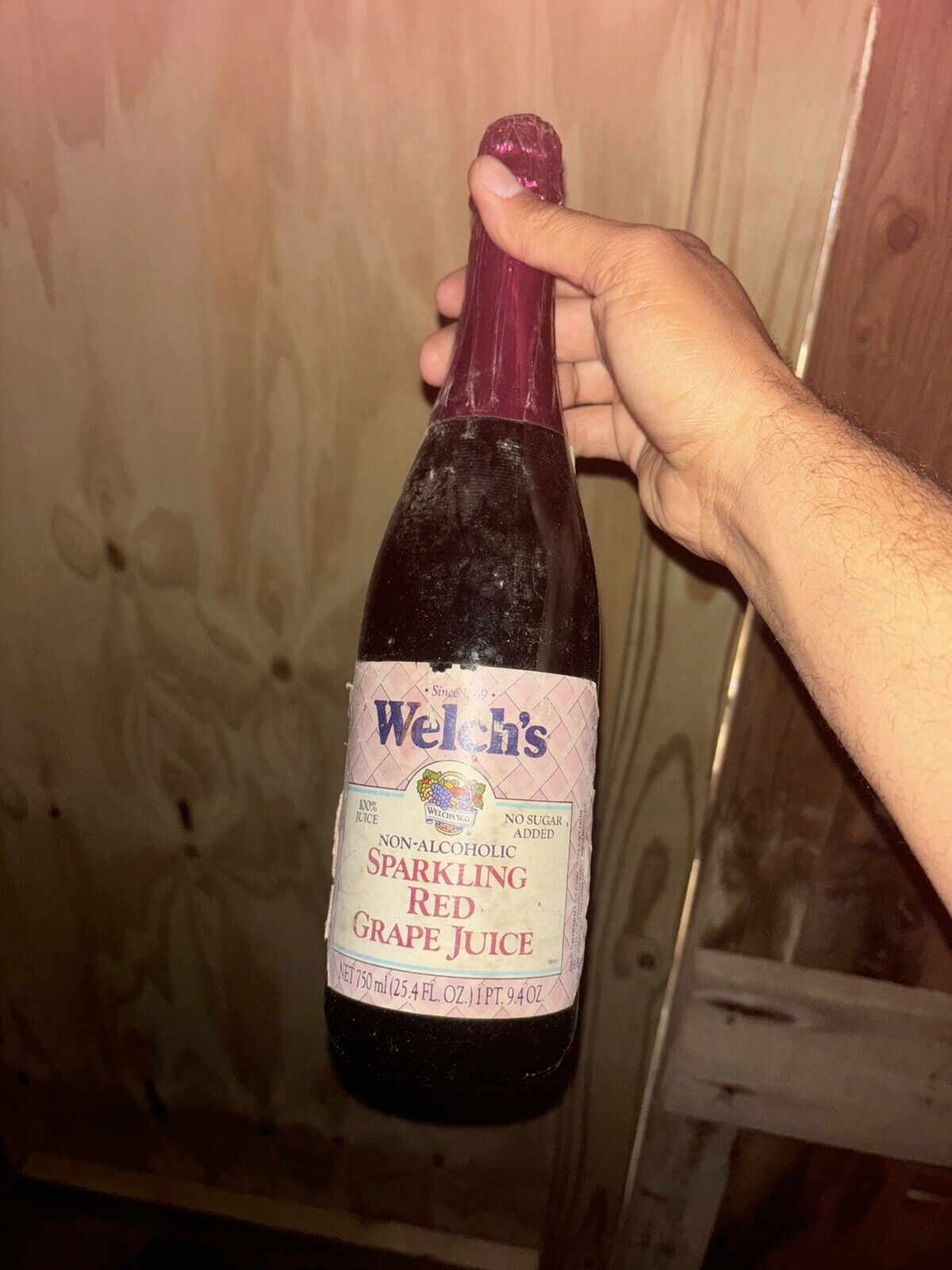 VINTAGE WELCH'S 1985-1996 RED SPARKLING GRAPE JUICE NEW UNOPENED