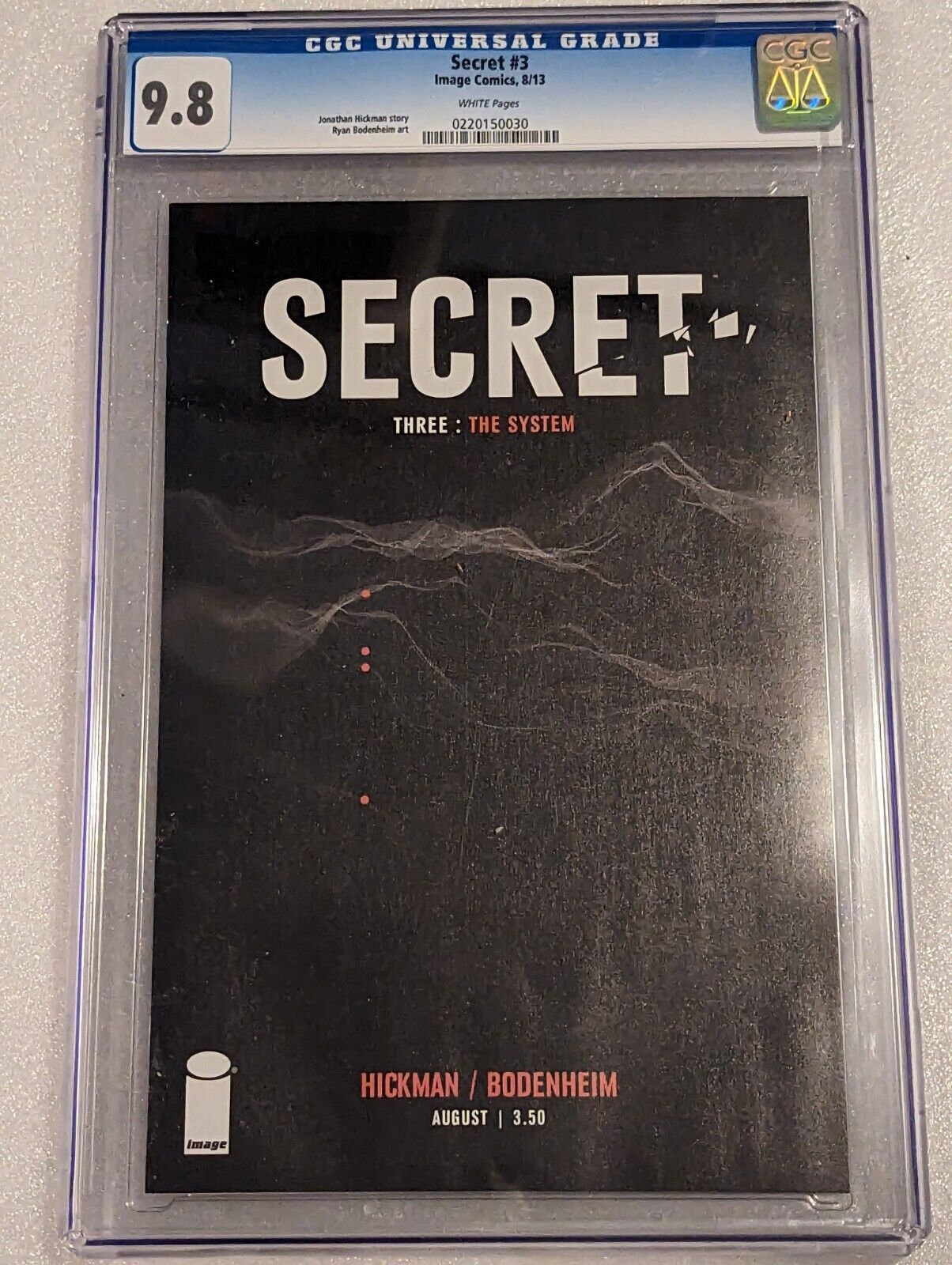 Secret #3 Three: The System CGC 9.8 (Image comics 2012); Hickman/Bodenheim