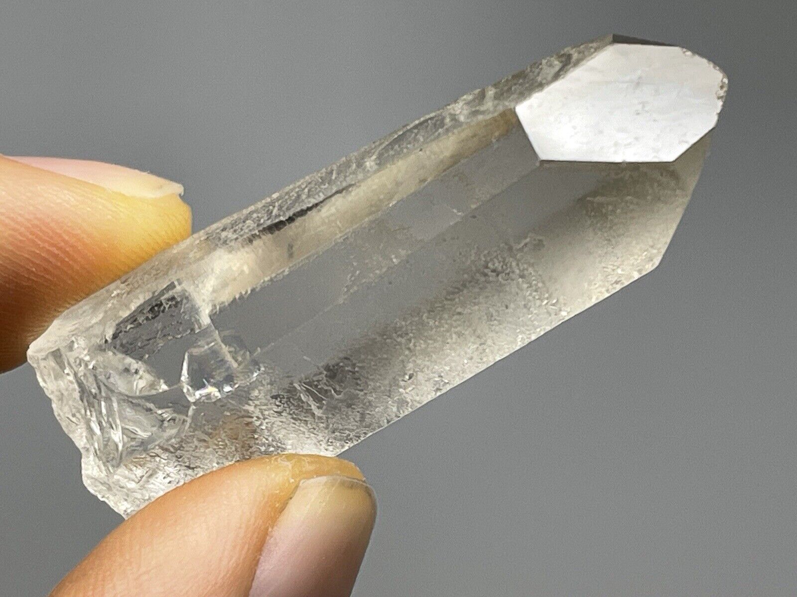 RARE Natural Lemurian RECORD KEEPER Quartz Crystal Brazil 13.9g Reiki S17