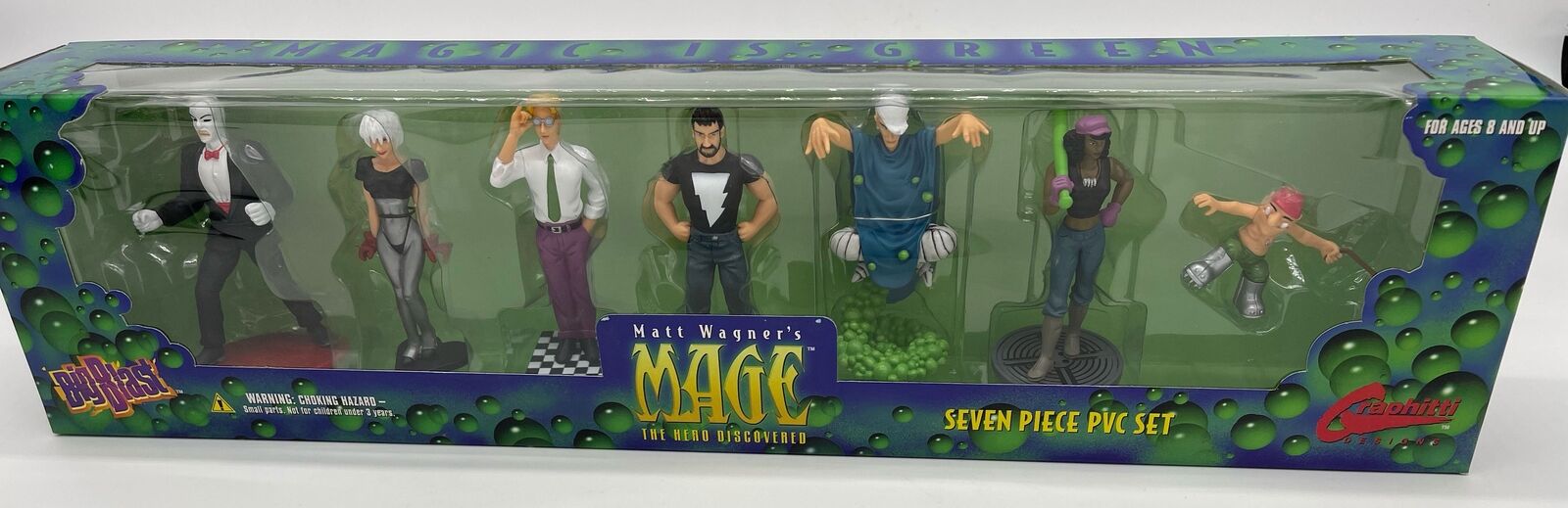 Matt Wagner's Mage The Hero Discovered Seven Piece PVC Set *NEW*