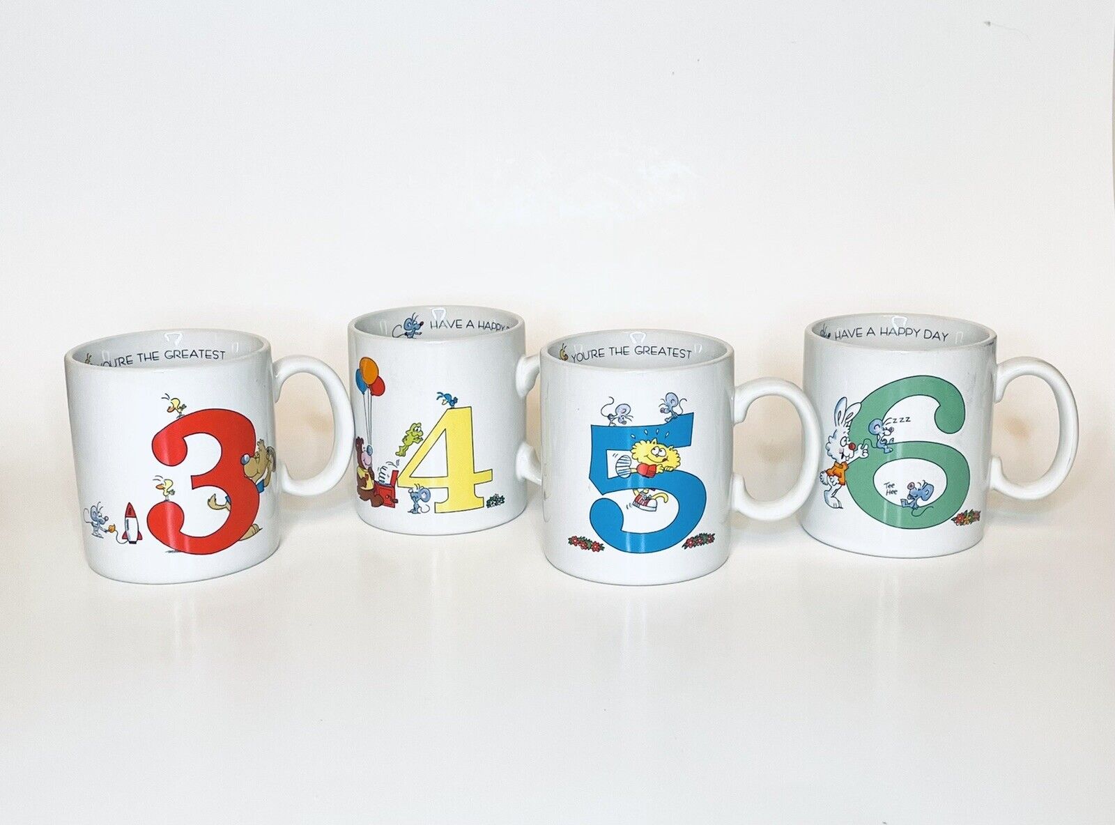 Set of 4 Vintage Coffee Mugs