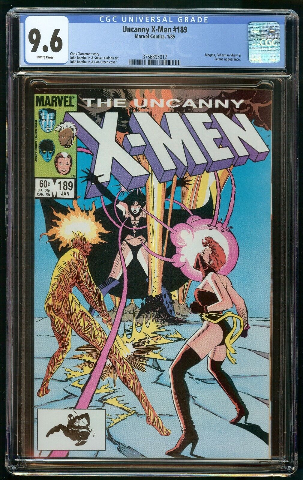 X-MEN #189 (1985) CGC 9.6 1st PRINT WHITE PAGES