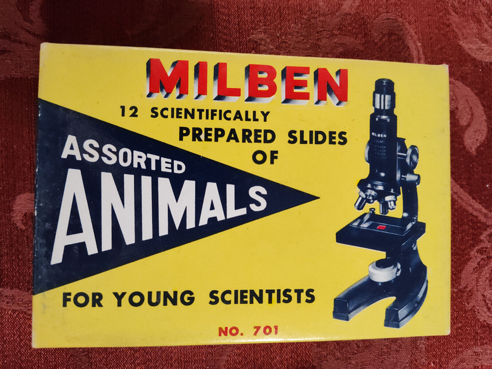 Milben 12 Microscope Slides Set No 701 -- Assorted Animals