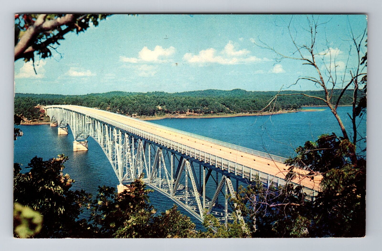 Gravois Mills MO-Missouri, Hurricane Deck Bridge, c1957 Vintage Postcard