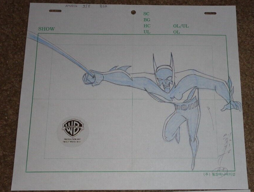 Batman Beyond Animated Series Original Drawing Batman Beyond Comin At You