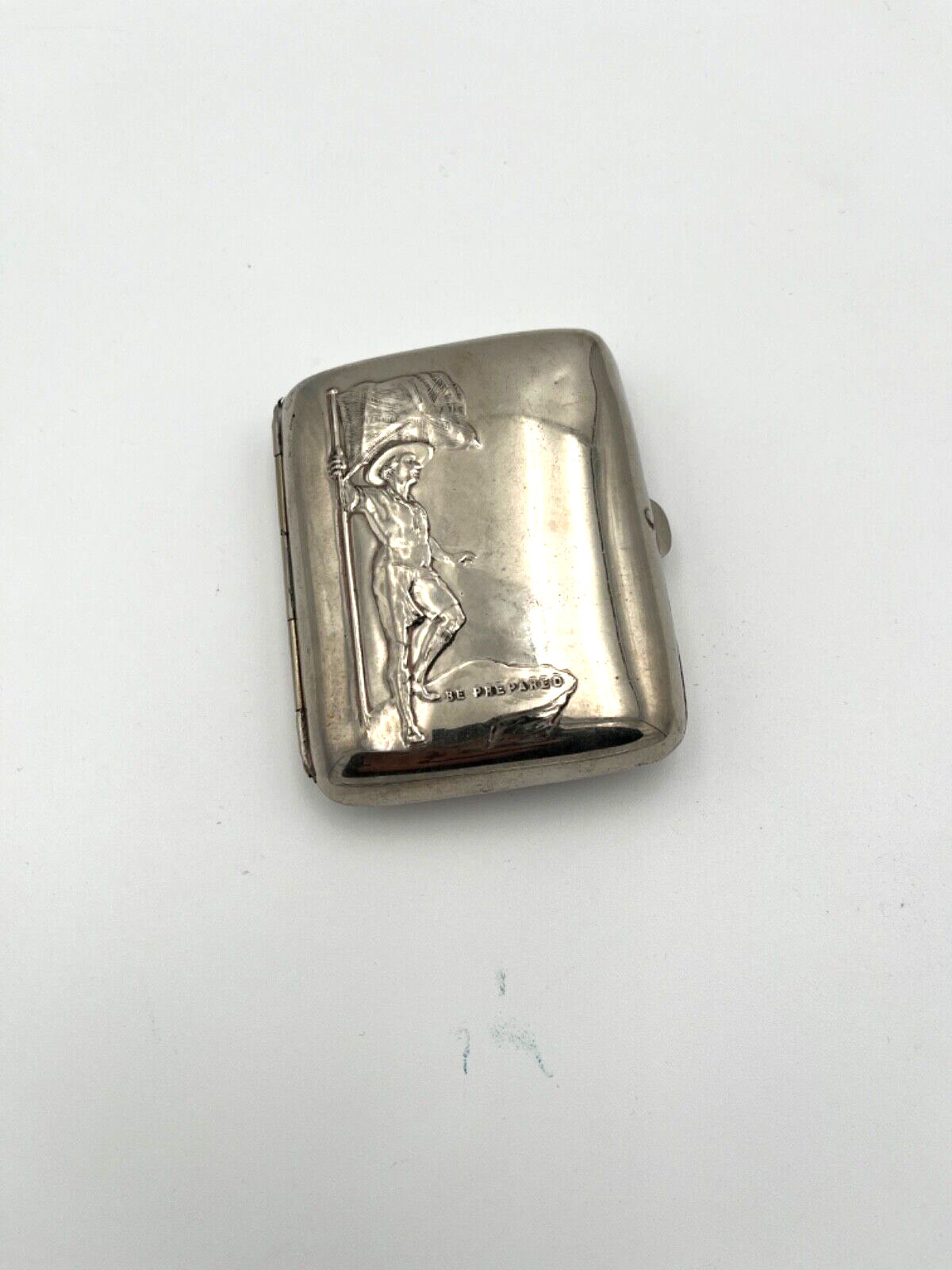 Extremely Rare Silver Baden Powell Embossed, Enscribed Metal Case- 1920's Circa
