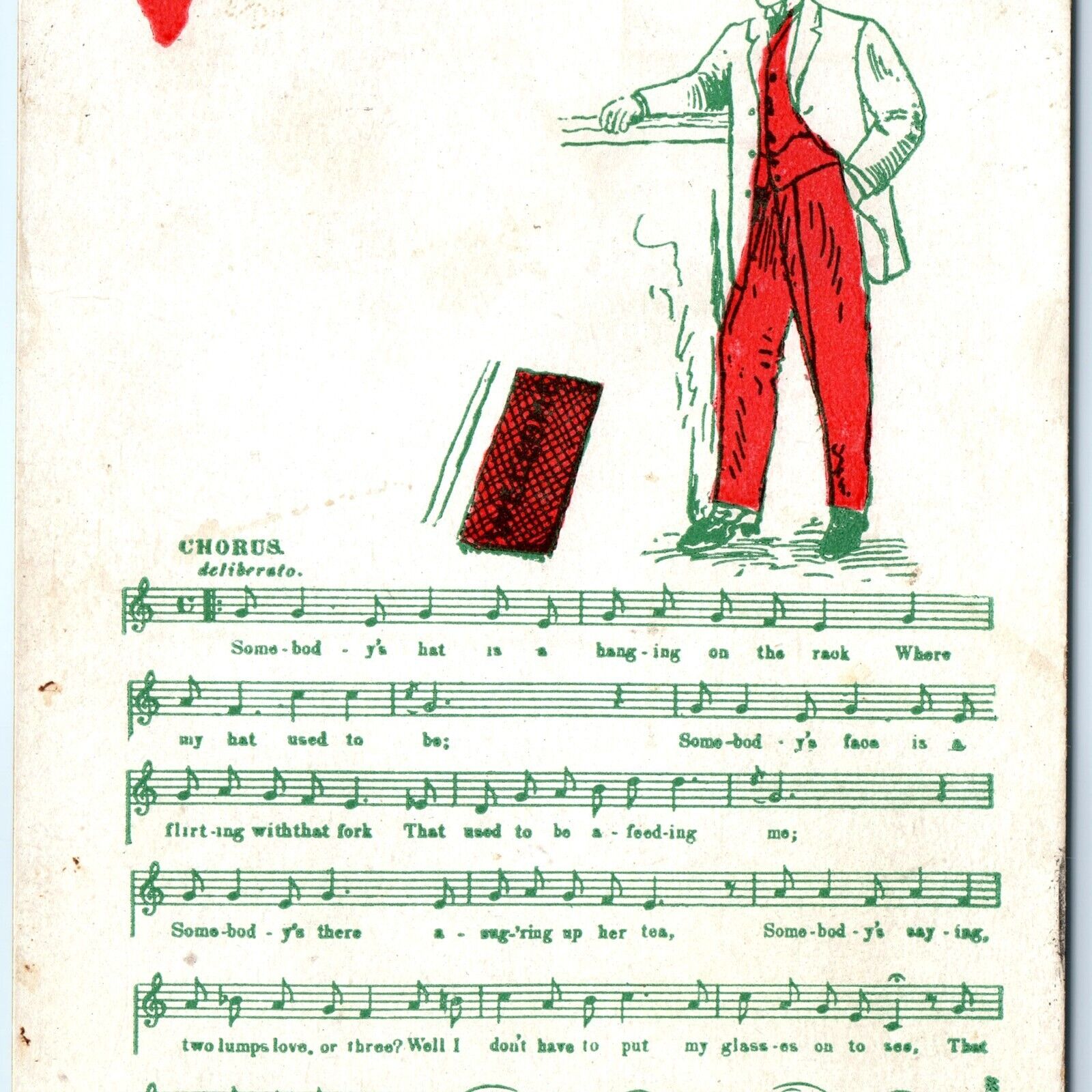 c1907 Gus Edwards Sheet Music Postcard \