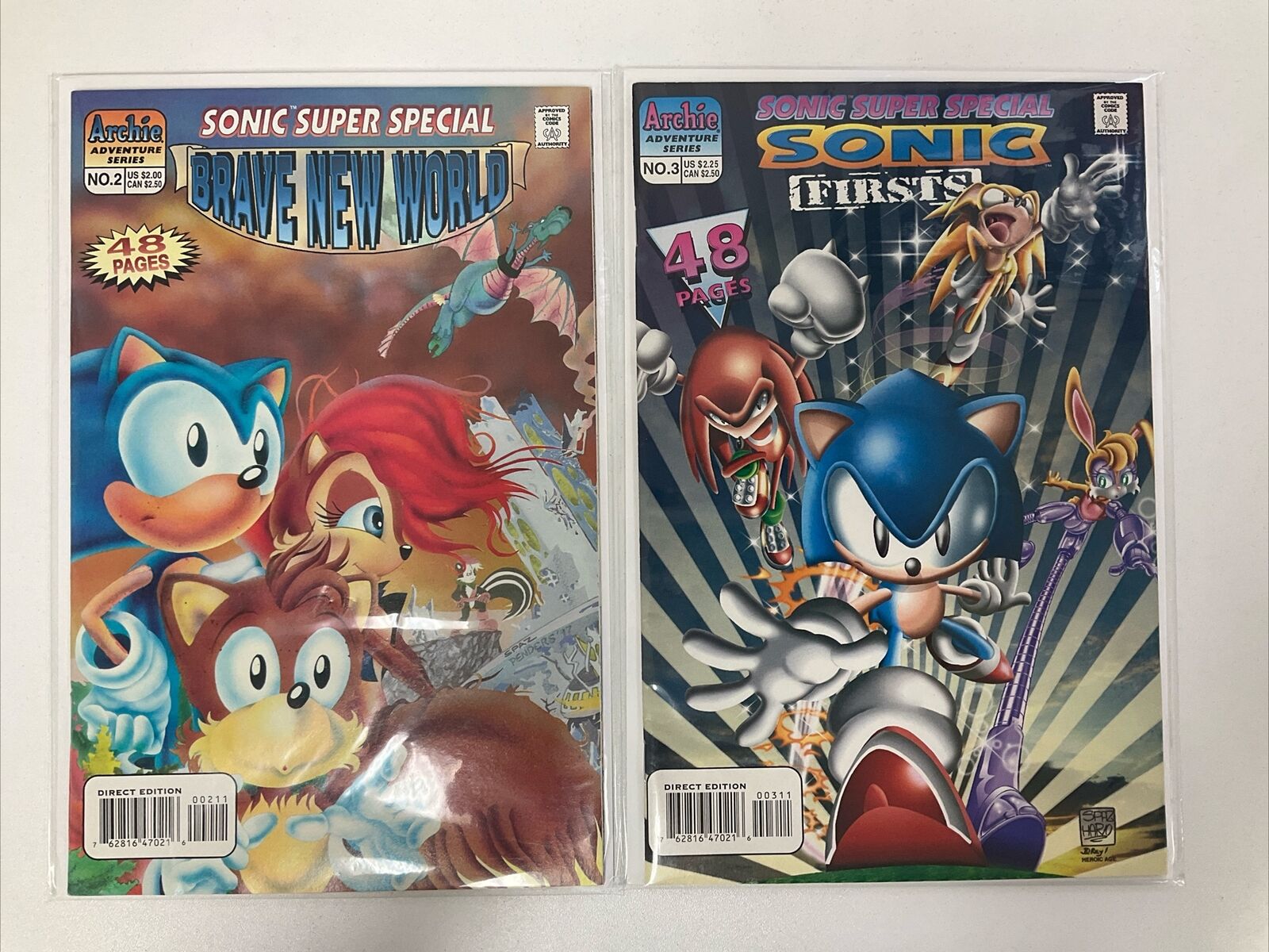 SONIC The HEDGEHOG SUPER SPECIAL Comic Book 1997 #2-3 FIRSTS Bagged & Boarded
