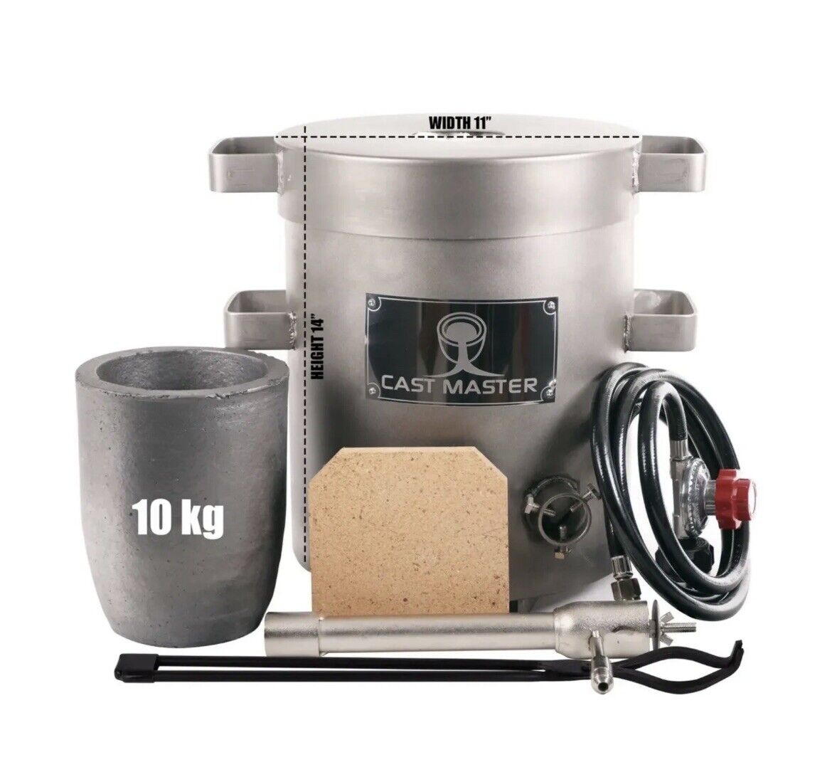  10 KG Large Capacity Propane Furnace Deluxe Kit with Crucible for melting metal