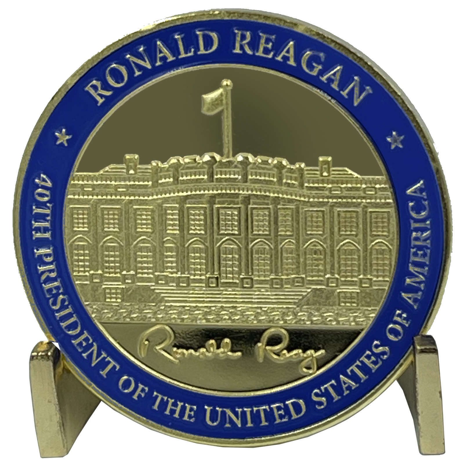 40th President Ronald Reagan Challenge Coin White House POTUS coin EL7-01