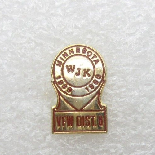 Vintage 1989-1990 Minnesota WJK VFW District 6 Lapel Pin (C286)