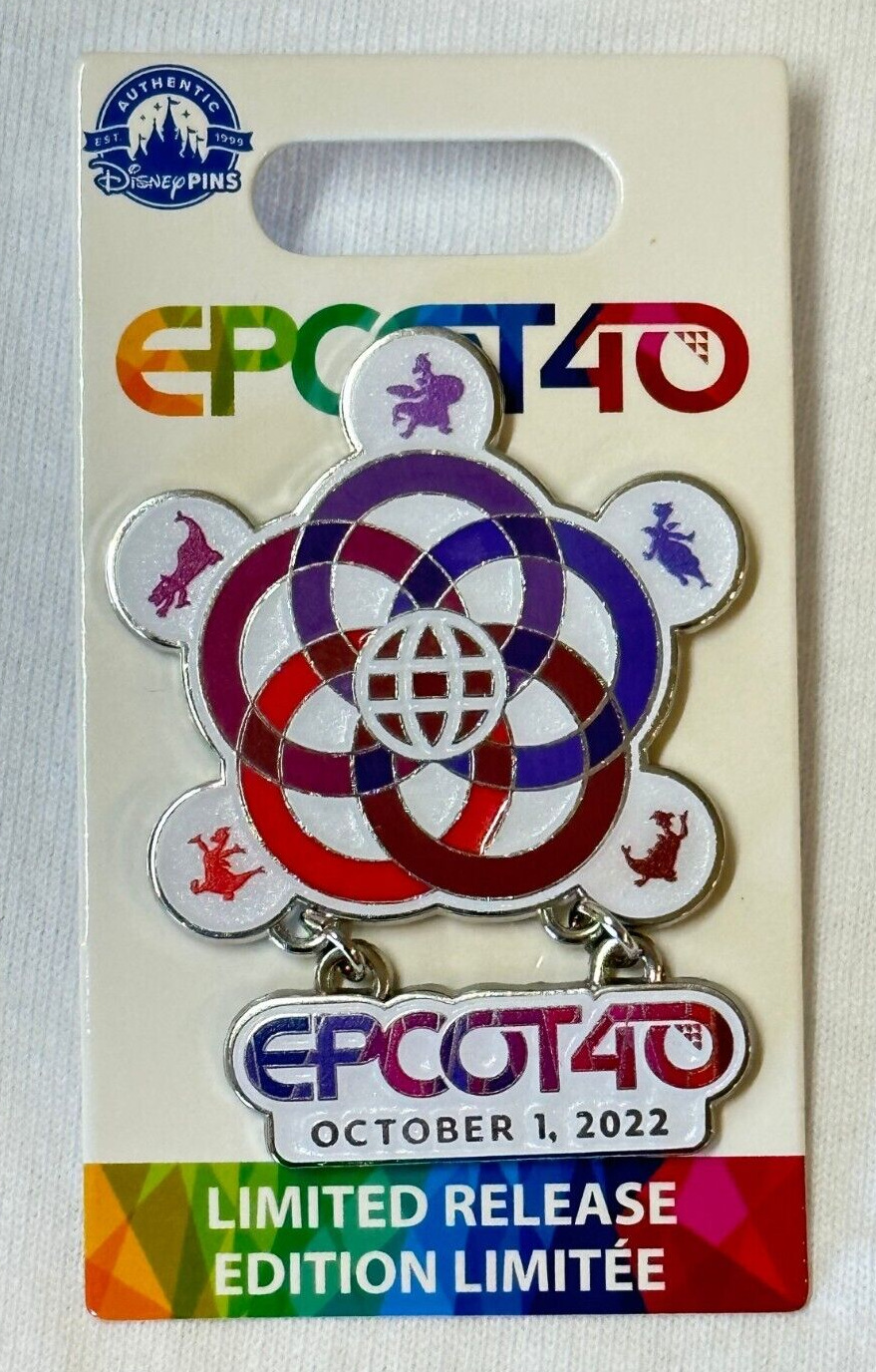 Disney World October 1st 2022 Epcot 40th Anniversary LR Pin Date Day of