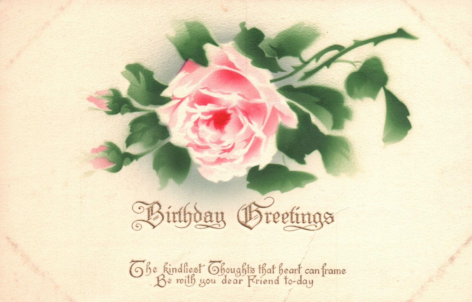 Vintage Postcard 1910\'s Birthday Greetings The Kindest Thoughts That Heart