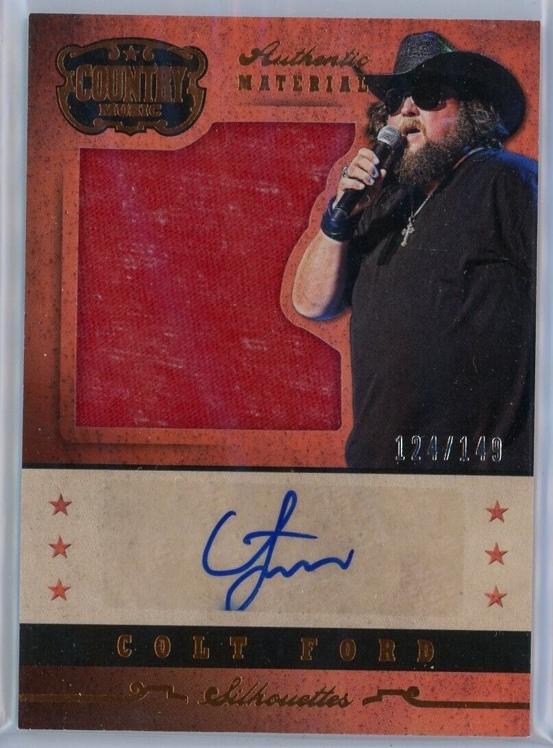 2014 Panini Country Music 43 Colt Ford Silhouette Signature Materials 124/149