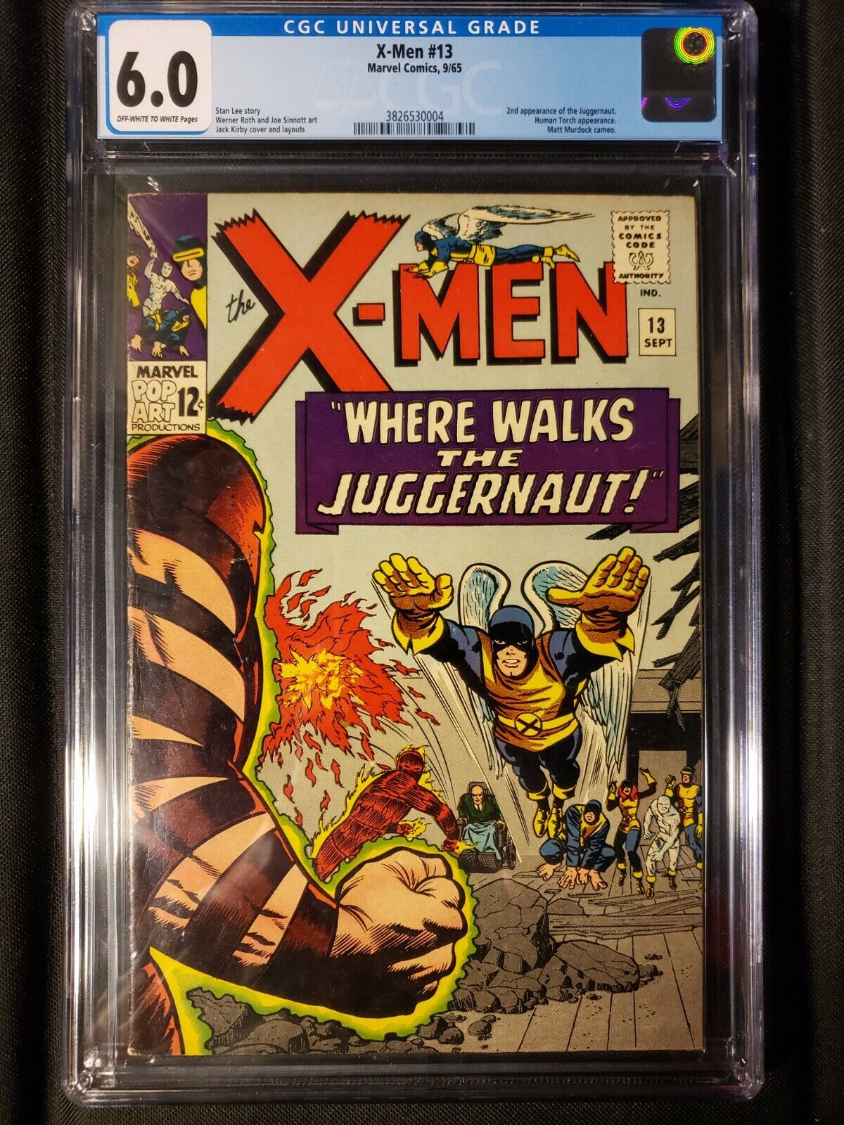X-Men #13 (1965) 6.0 CGC, 2nd app of the Juggernaut, Human Torch appearance