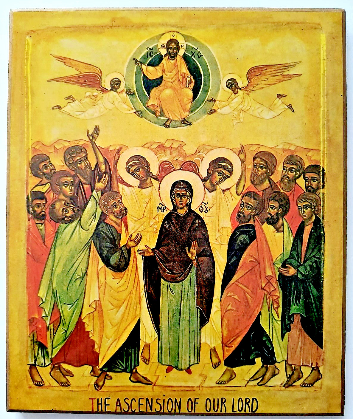 Greek Byzantine Icon “The Ascension of Our Lord”  9.5”