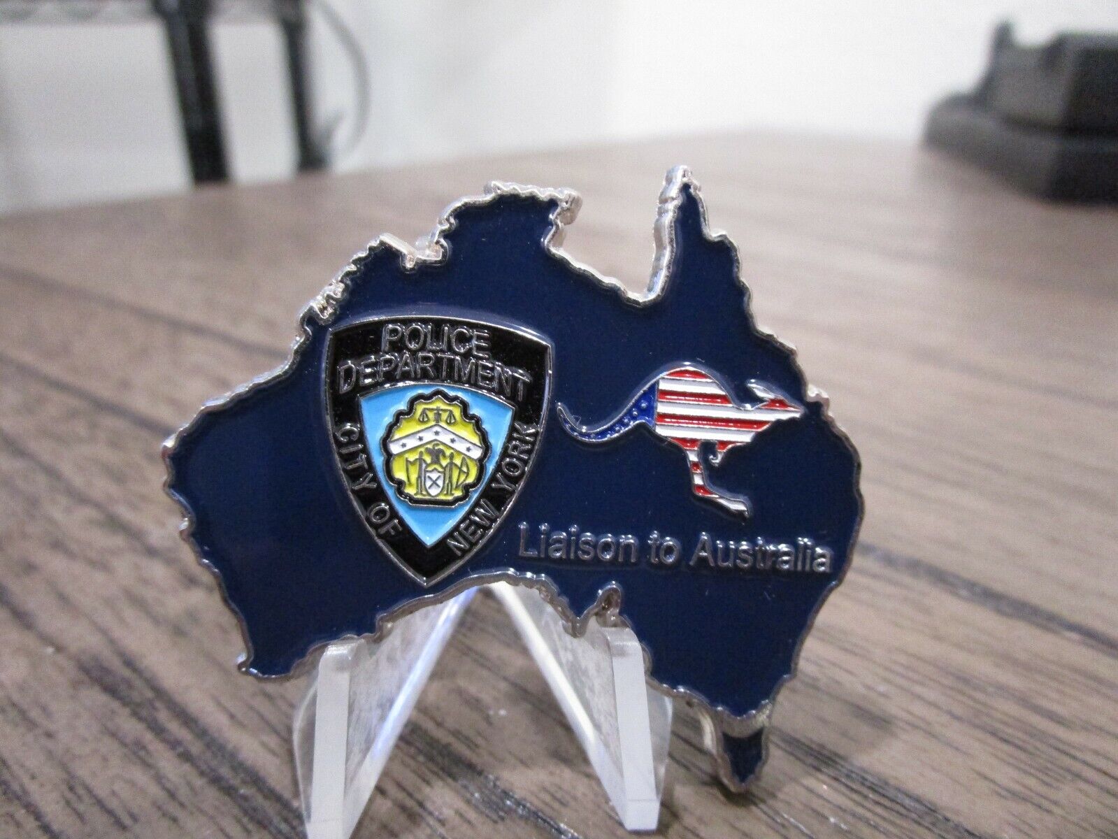 NYPD Intelligence Bureau INT Domestic Liaison Unit Australian Pst Challenge Coin