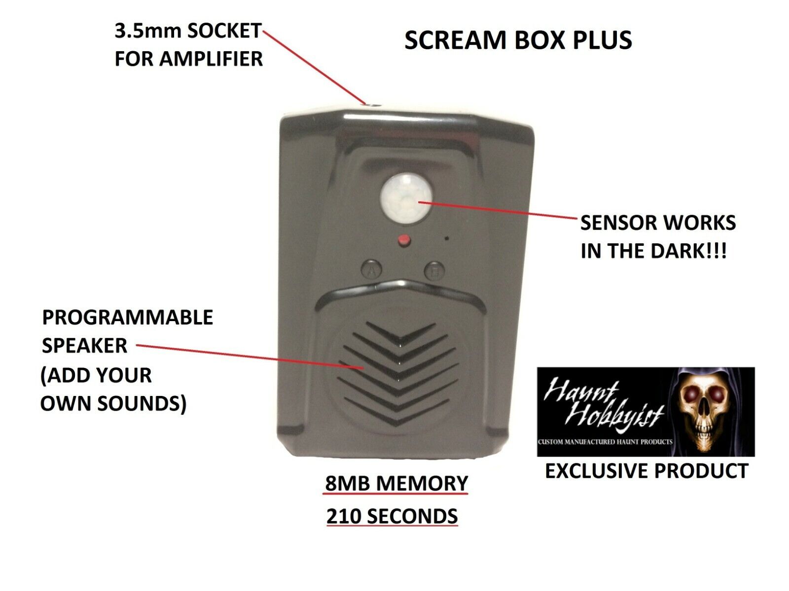 SCREAM BOX PLUS Halloween HAUNTED HOUSE boo props Replaces the screaming doormat