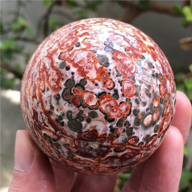 262g Natural Leopard Skin Jasper Sphere polishing ball healing Mexico #A27