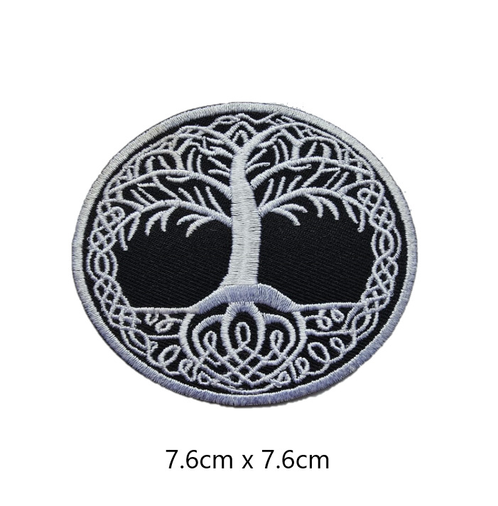Tree of life Popular Round Sew Iron On Patch embroidered patches badges